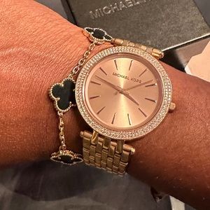 Stainless Steel Rose Gold Michale Kors Watch